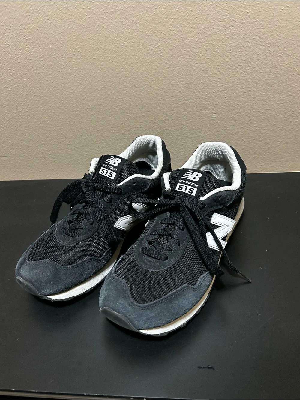 New Balance Kids 515 Black with White Accents Sneakers